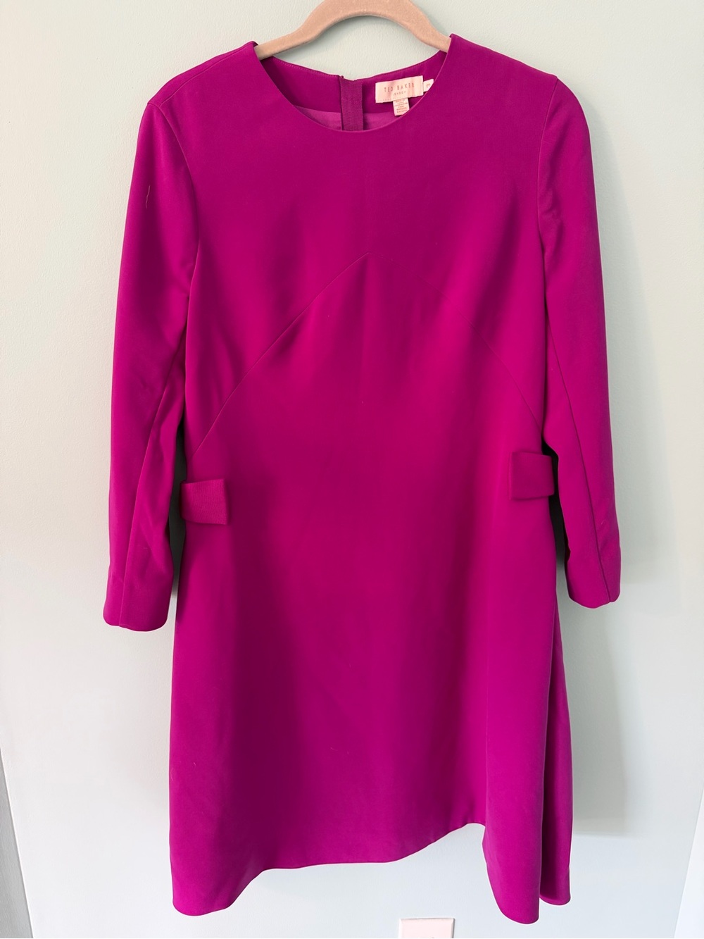 Ted Baker Fuchsia Long Sleeve Shift Dress